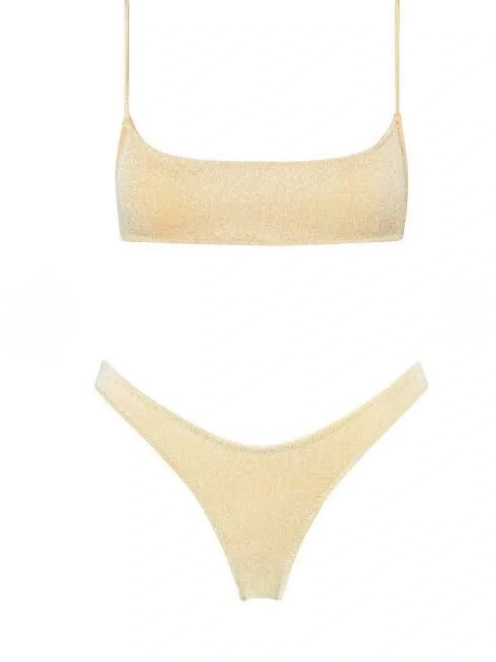 triangl swimwear gold sparkly Bikini Set Top: XS bottom: S